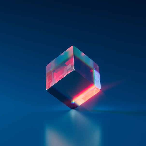 image of transparent cube